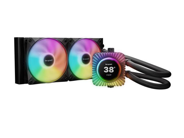 be quiet! Light Loop IO LCD 240mm Black - High-Performance ARGB AIO Liquid CPU Cooler with IPS Display