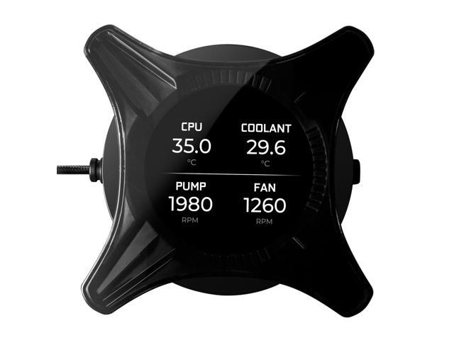EVGA CLCx 240mm All-In-One LCD CPU Liquid Cooler, 2x 120mm PWM ARGB Fans, Intel LGA 1851/1700/1200 & AMD AM5/AM4 Compatible (400-HY-CX24-V1)