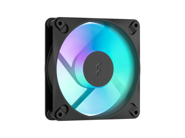 Fractal Design Dynamic 3 120mm ARGB Black Reverse PWM Case Fan, High Durability Rifle Bearing, 7-Blade Swept Design, Daisy-Chain Cable, 350-2200 RPM