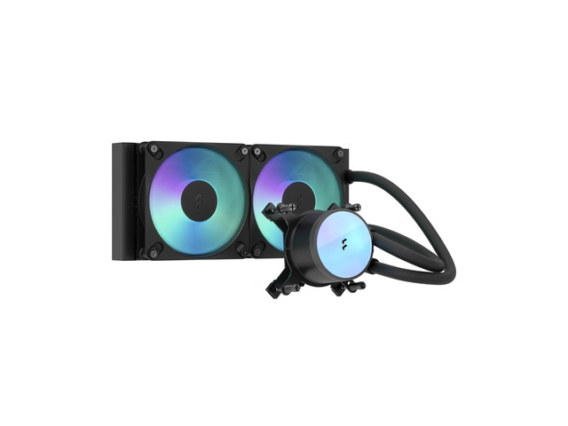 Fractal Design Radius 240 RGB Black 240mm AIO CPU Liquid Cooler (ARGB Gen 2, Adjust Pro, Dynamic 3 RGB Fans, Copper Cold Plate, Intel LGA...