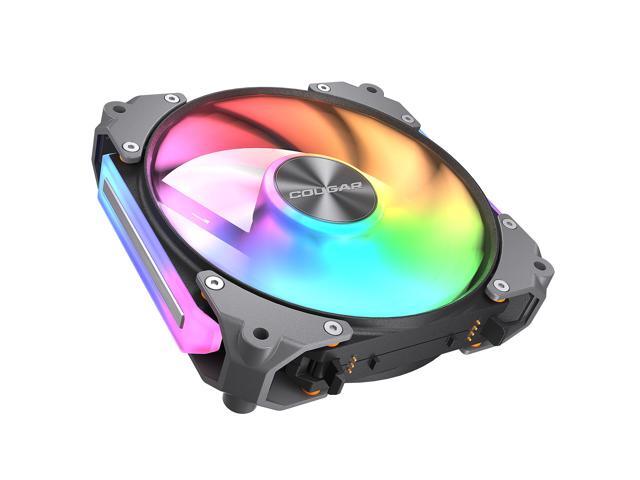 COUGAR Apolar 120 ARGB Modular PC Case Cooling Fan, 4 Pin PWM / 3 Pin ARGB, Lighting Hydro Dynamic Bearings, 120x120x28 mm, Black