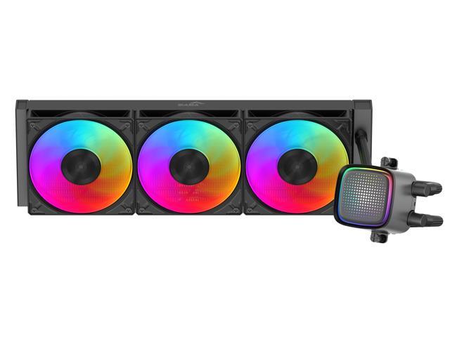 SAMA L50 360mm Liquid CPU Cooler AIO Cooler with ARGB Infinity Mirror Effect 3x120mm ARGB Light Sync with Motherboard PWM 28mm Fans Low-Noise for...