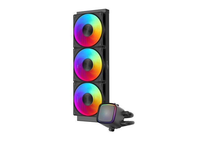 SAMA L50 360mm Liquid CPU Cooler AIO Cooler with ARGB Infinity Mirror Effect 3x120mm ARGB Light Sync with Motherboard PWM 28mm Fans Low-Noise for...