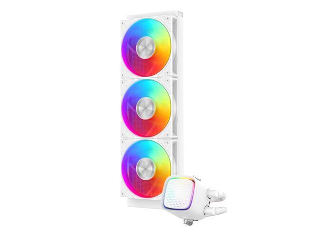 SAMA L50 360mm Liquid CPU Cooler AIO Cooler with ARGB Infinity Mirror Effect 3x120mm ARGB Light Sync with Motherboard PWM 28mm Fans Low-Noise for...