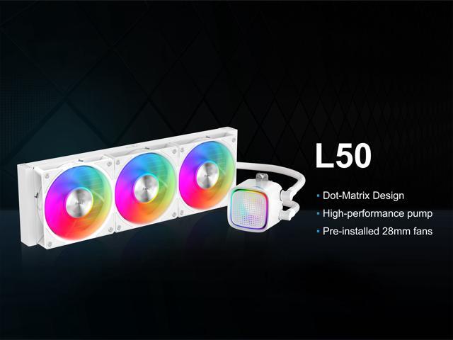 SAMA L50 360mm Liquid CPU Cooler AIO Cooler with ARGB Infinity Mirror Effect 3x120mm ARGB Light Sync with Motherboard PWM 28mm Fans Low-Noise for...