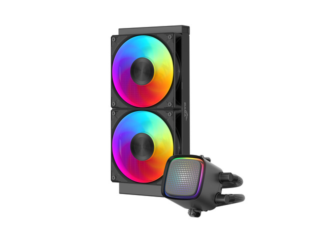 SAMA L50 240mm Liquid CPU Cooler AIO Cooler with ARGB Infinity Mirror Effect 2x120mm ARGB Light Sync with Motherboard PWM 28mm Fans Low-Noise for...
