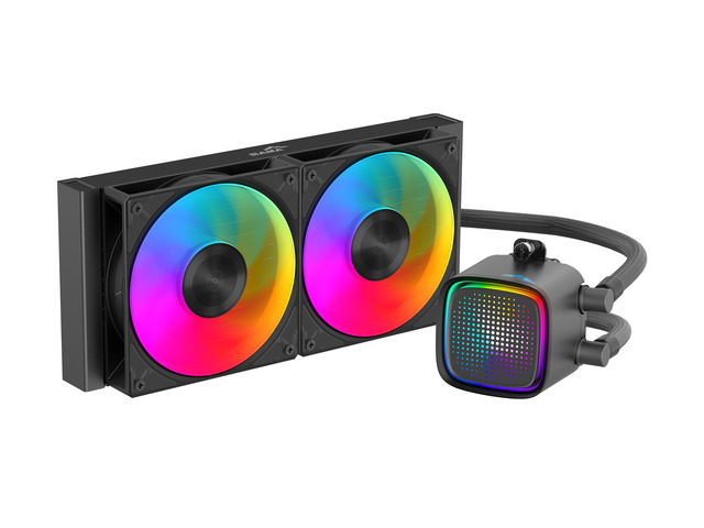 SAMA L50 240mm Liquid CPU Cooler AIO Cooler with ARGB Infinity Mirror Effect 2x120mm ARGB Light Sync with Motherboard PWM 28mm Fans Low-Noise for...