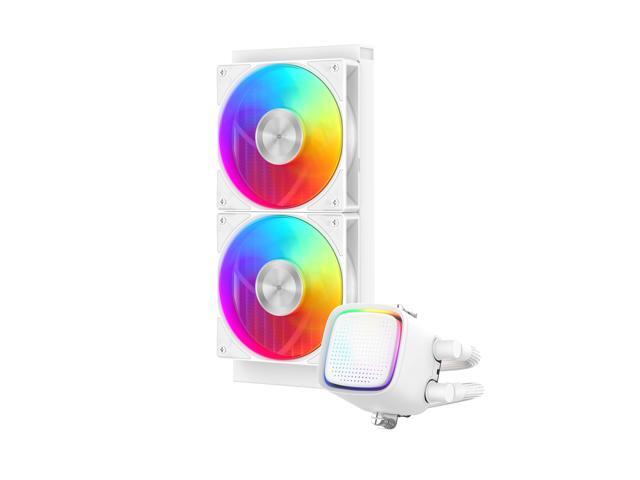 SAMA L50 240mm Liquid CPU Cooler AIO Cooler with ARGB Infinity Mirror Effect - 2x120mm ARGB Light Sync with Motherboard PWM 28mm Fans Low-Noise for...