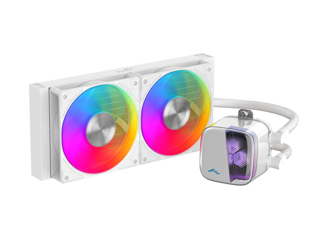 SAMA L70 240mm Liquid CPU Cooler AIO Cooler with ARGB Infinity Mirror Effect 2x120mm ARGB Light Sync with Motherboard PWM 28mm Fans Low-Noise for...