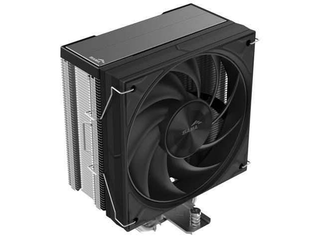 SAMA A60E Dual-Tower CPU Air Cooler Aluminum Top Cover 6 Copper Heat Pipes, Dual 120mm PWM Fans, for AMD AM4/AM5, Intel LGA...