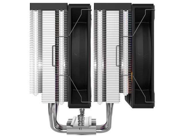 SAMA A60L Dual-Tower CPU Air Cooler ARGB Plastic Top Cover 6 Copper Heat Pipes, Dual 120mm ARGB Light Sync with Motherboard PWM Fans, for AMD...