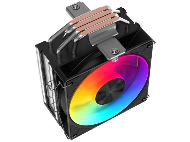 SAMA A40L Single-Tower CPU Air Cooler ARGB Plastic Top Cover, 4 Copper Heat Pipes, 120mm ARGB Light Sync with Motherboard PWM Fans, for AMD...