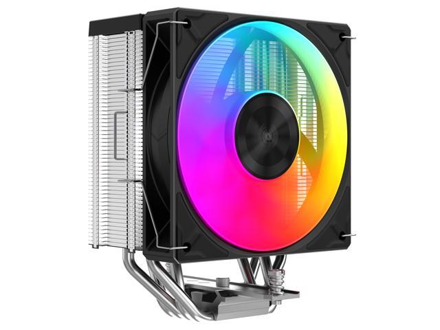 SAMA X40L Single-Tower CPU Air Cooler, ARGB Plastic Top Cover, 4 Copper Heat Pipes, 100mm ARGB Light Sync with Motherboard PWM Fans, for AMD...