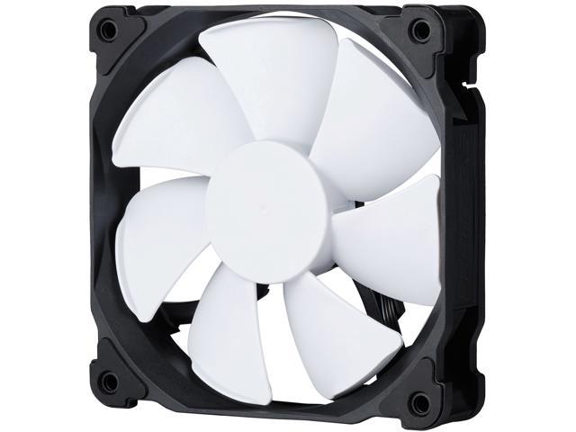 Phanteks 120mm MP PWM Fan, High Static Pressure, Optimized for Silence, Sleeved Daisy-Chain Cables, White Blades, Black Frame, PH-F120MP BK02