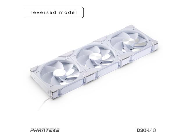 Phanteks D30-140 DRGB PWM FAN 3Pack, Reverse Airflow Model,Premium D-RGB Performance Fans, ARGB/DRGB lighting, Daisy-chain Fan Linking system,...