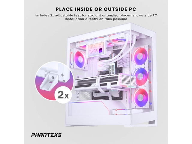 Phanteks 5.5' Hi-Res Universal LCD Display, Magnetic Mounting, 60hz refresh rate, 2160x1440 IPS Panel with LED backlighting, 99% sRGB support, Plug...