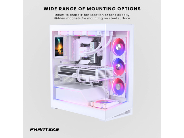 Phanteks 5.5' Hi-Res Universal LCD Display, Magnetic Mounting, 60hz refresh rate, 2160x1440 IPS Panel with LED backlighting, 99% sRGB support, Plug...