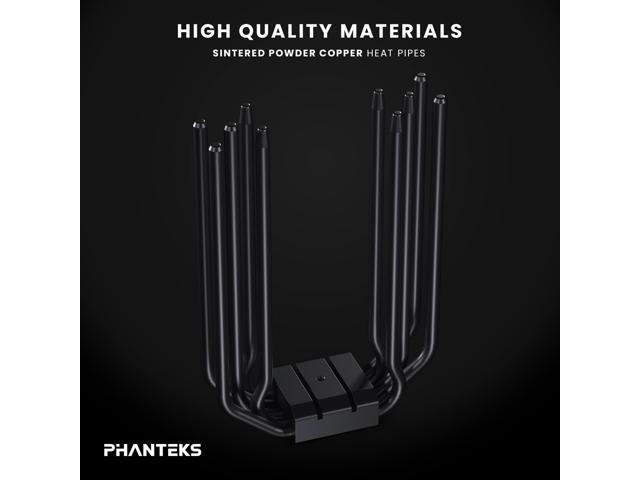 Phanteks Polar ST5 CPU Air Cooler, 5 Direct Heat pipe, M25 120mm D-RGB fan, All-black heatsink design, Black