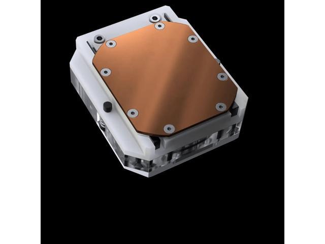 Phanteks Glacier EZ-Fit 450CPU, Copper CPU Water Block, Intel 1700 & AMD AM5 compatible, Integrated 16mm EZ-Fit Fitting, RGB, White