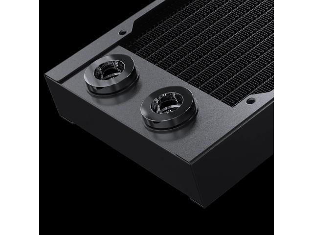 Phanteks Glacier EZ-Fit 360RAD-30, 360mm-30mm thick Water Cooling Copper Radiator, Integrated 16mm EZ-Fit fitting, Black