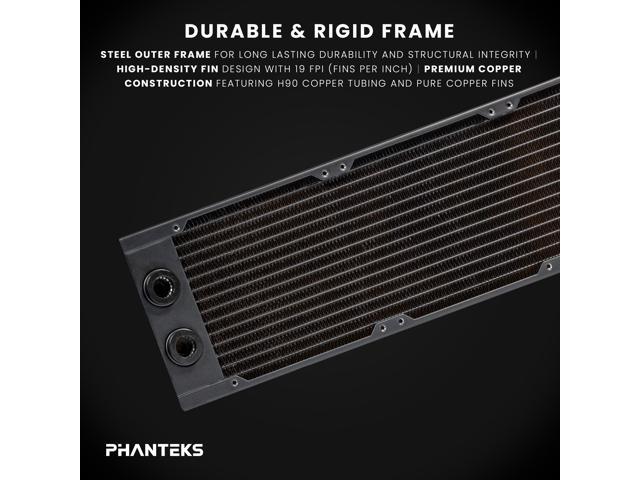 Glacier EZ-Fit 420RAD-30, 420mm-30mm thick Water-Cooling Copper Radiator, Integrated 16mm EZ-Fit fitting, Black