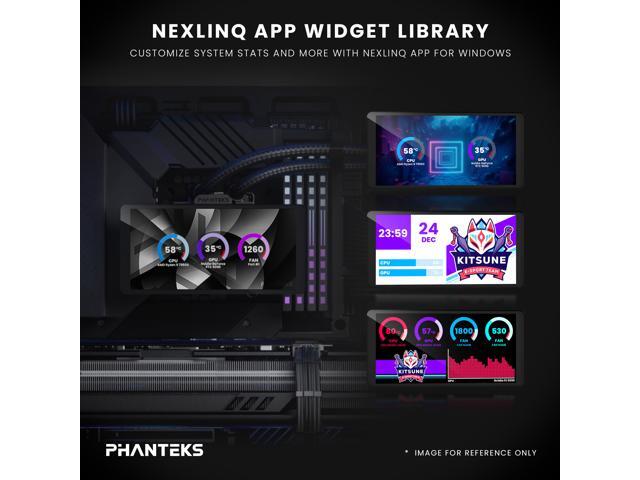 Phanteks Glacier One 360M25-LCD AIO Liquid CPU Cooler, 6' IPS LCD HD Display, 120mm M25 Gen2 D-RGB Fans, High-Performance Copper Cold Plate, Intel...