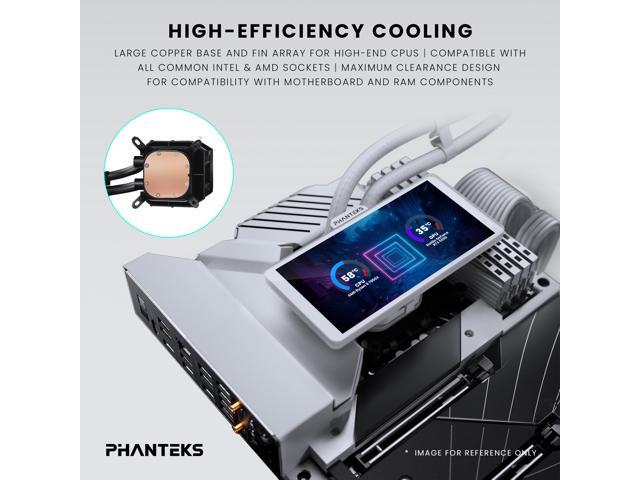 Phanteks Glacier One 360M25-LCD AIO Liquid CPU Cooler, 6' IPS LCD HD Display, 120mm M25 Gen2 D-RGB Fans, High-Performance Copper Cold Plate, Intel...