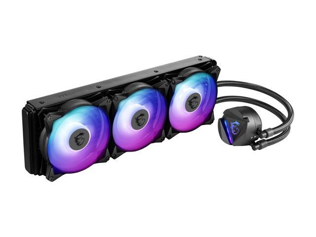 MSI MAG Series CORELIQUID 360R, ARGB CPU Liquid Cooler (AIO): Rotatable Blockhead Design, 360mm Radiator, Triple 120mm ARGB PWM Fans LGA 1700 / AM5...