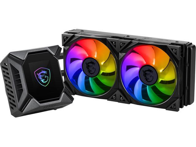 MSI MPG Series CORELIQUID K240, ARGB CPU Liquid Cooler (AIO): Customizable LCD Screen Design, 240mm Radiator, Dual 120mm ARGB PWM Fans LGA 1700 /...
