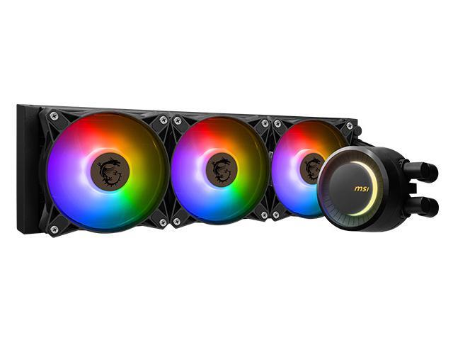 MSI MAG CoreLiquid E360 Black - AIO ARGB CPU Liquid Cooler - Rotating Cap Design - 360mm Radiator - Triple 120mm ARGB PWM Fans - LGA 1851,1700...