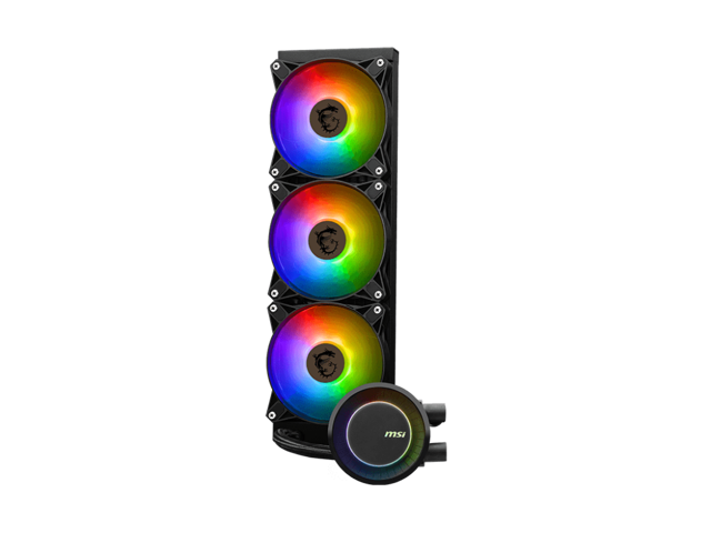 MSI MAG CoreLiquid E360 Black - AIO ARGB CPU Liquid Cooler - Rotating Cap Design - 360mm Radiator - Triple 120mm ARGB PWM Fans - LGA 1851,1700...