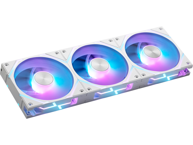 MSI MPG EZ120 ARGB WHITE-3W Fan - 120mm ARGB Fan, Patented Magnetic Connector Block, Daisy-Chain Connection, Fluid Dynamic Bearing + Extra nut...
