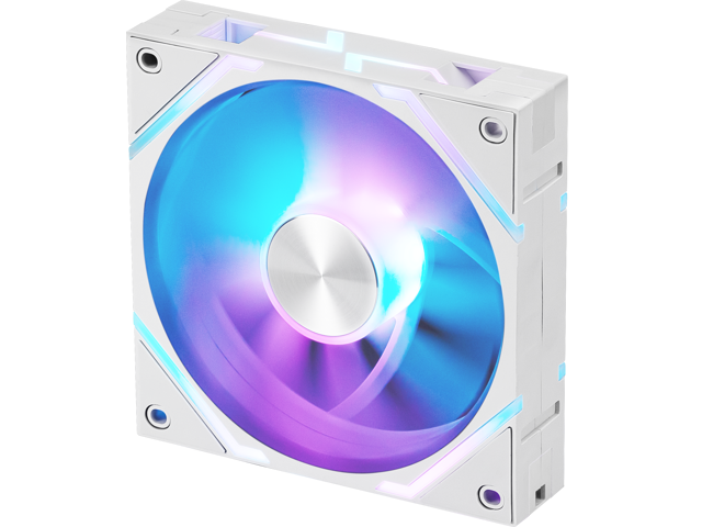 MSI MPG EZ120 ARGB WHITE-3W Fan - 120mm ARGB Fan, Patented Magnetic Connector Block, Daisy-Chain Connection, Fluid Dynamic Bearing + Extra nut...