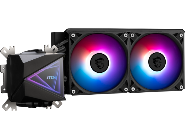 MSI - MAG Core Liquid I240 - AIO ARGB CPU Liquid Cooler - 240mm Radiator - 2x 120mm ARGB Gen 2 PWM Fans - Black - image 5