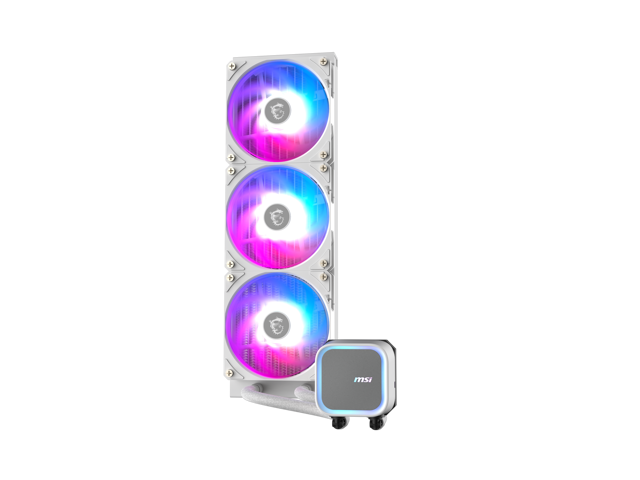 MSI MAG Coreliquid A13 360 White - AIO ARGB Liquid Cooling - 360mm Radiator - Triple 120mm ARGB PWM Fans - EZ Connect - LGA 1700/1851/AM5/AM4...