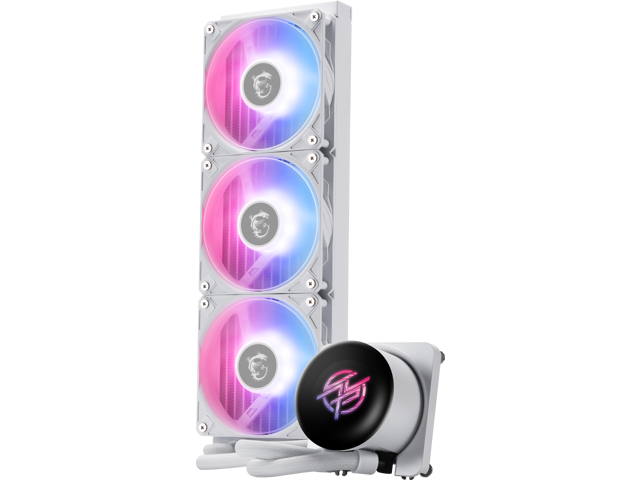 MSI - MPG CORELIQUID P13 360 -CPU Liquid Cooler-360mm Radiator-IPS 2.1"LCD Screen-Triple 120mm ARGB PWM Fans-Uni Bracket - White - image 3