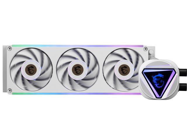 MSI MAG Coreliquid C360 V2 White - AIO ARGB CPU Liquid Cooler - 360mm Radiator - EZ Swap Water Block - Double Ball Bearing 120mm ARGB PWM Fans x3 -...