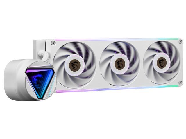 MSI MAG Coreliquid C360 V2 White - AIO ARGB CPU Liquid Cooler - 360mm Radiator - EZ Swap Water Block - Double Ball Bearing 120mm ARGB PWM Fans x3 -...