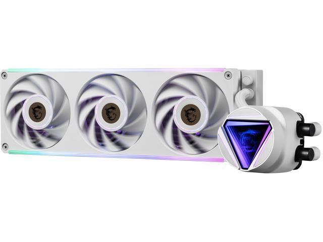 MSI MAG Coreliquid C360 V2 White - AIO ARGB CPU Liquid Cooler - 360mm Radiator - EZ Swap Water Block - Double Ball Bearing 120mm ARGB PWM Fans x3 -...