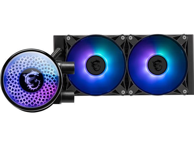 MSI MAG Coreliquid A12 240 - AIO ARGB CPU Liquid Cooler - 240mm Radiator - LGA 1700 Ready - Double Ball Bearing 120mm ARGB PWM Fans x2, Rotatable...