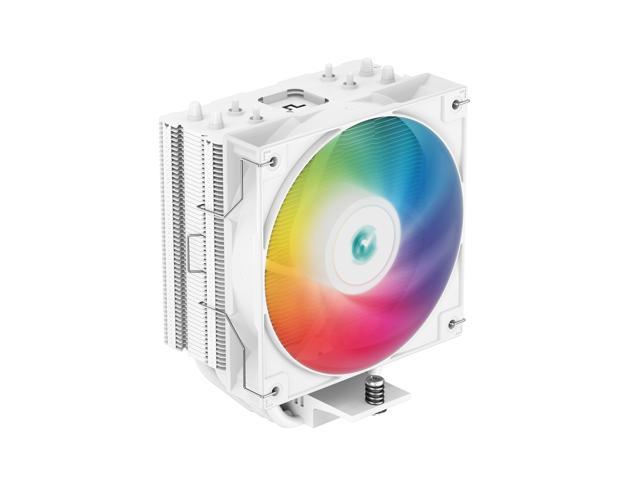 DeepCool AG400 WH ARGB Single-Tower CPU Cooler, 120mm Static ARGB Fan, Direct-Touch Copper Heat Pipes, Intel/AMD Support