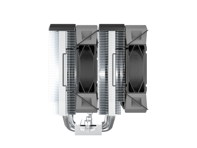 Open Box - MONTECH NX600 Dual-Tower CPU Air Cooler with 6 Heatpipes & Premium Top Cover 28 mm E28 Fan 2000 RPM PWM Soldered Copper Base 85...