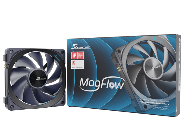 Seasonic MagFlow 120mm High Performance PWM Fan - Black