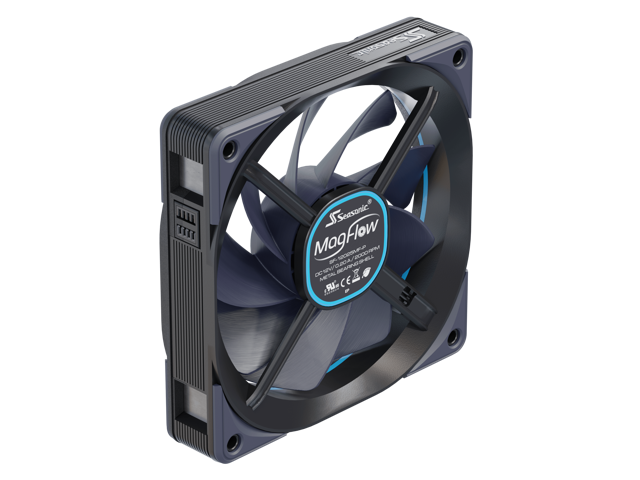 Seasonic MAGFLOW 120mm High Performance PWM Fan - Black