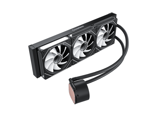 GAMEMAX IceBurg 360 Digital BK, Liquid CPU Cooler 360mm Addressable ARGB Pump Fans 290W TDP AIO Water Cooler