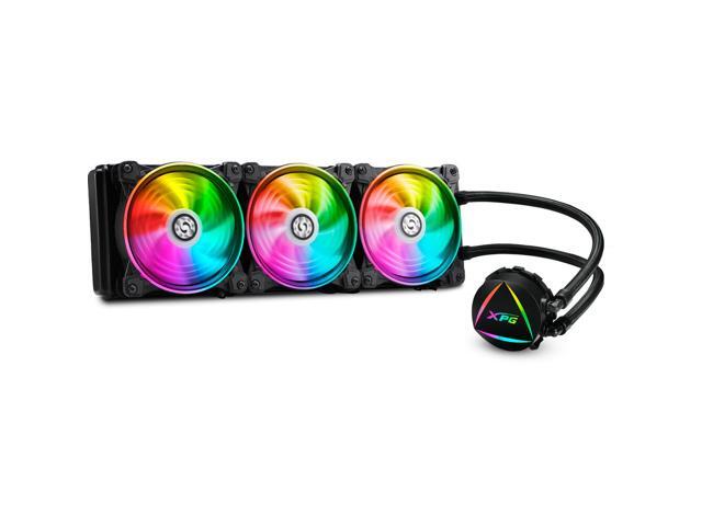 XPG Levante X 360 All-in-One ARGB CPU Liquid Cooler - 4.72' Maximum Fan Diameter -2000 RPM - Fluid Dynamic Bearing - 4-Pin PWM(LEVANTEX360-BKCWW)