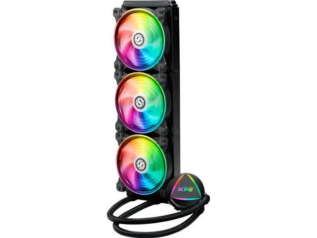 XPG Levante X 360 All-in-One ARGB CPU Liquid Cooler - 4.72' Maximum Fan Diameter -2000 RPM - Fluid Dynamic Bearing - 4-Pin PWM(LEVANTEX360-BKCWW)