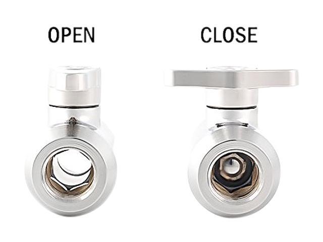 Bitspower BP-MVV-SLSL Mini Valve With Silver Shining Handle