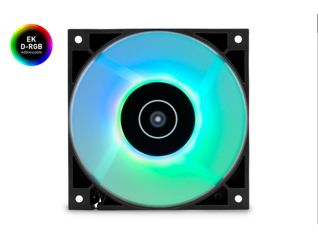 EK-Vardar S 120ER D-RGB 120mm Addressable RGB PC Case Fan, 2200 RPM High Static Pressure PWM Fan, Sleeve Bearing, 4-Pin PWM + 3-Pin 5V ARGB