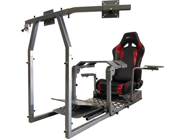 GTR Simulator - Model GTA-Pro Racing Simulator Home Workstation Racing Cockpit with Real Racing Seat Black and Racing Rig Control Mounts for.